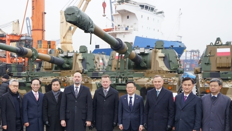 현대로템, 폴란드 K2 전차 첫 입하 환영식 개최