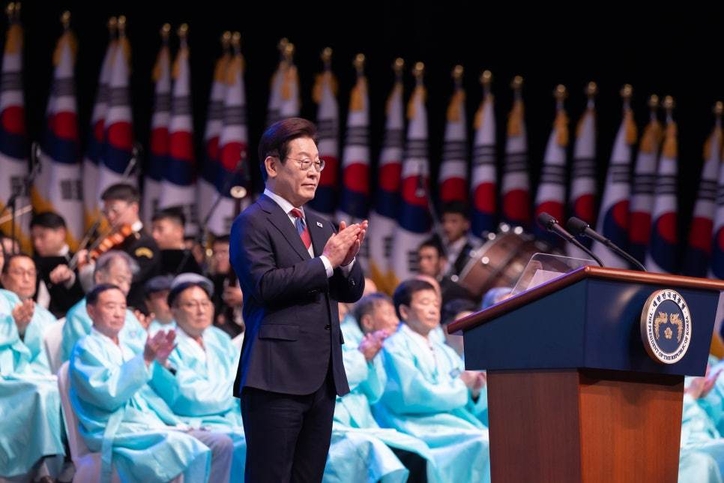 이재명 대통령이 광복절 행사에 참석했다. / 이재명 대통령 블로그