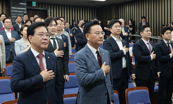 국민의힘 의원총회의 모습. / 국민의힘