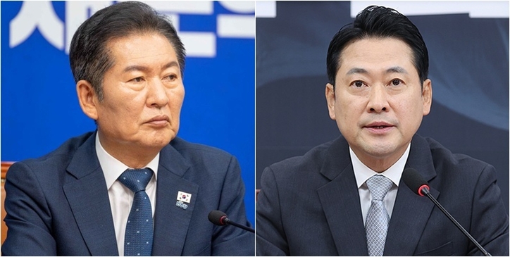 정청래 민주당 대표와 장동혁 국민의힘 대표. / 민주당 및 국민의힘