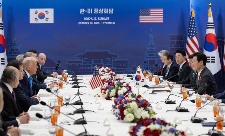 한·미 정상회담이 진행 중인 모습이다. / 대통령실